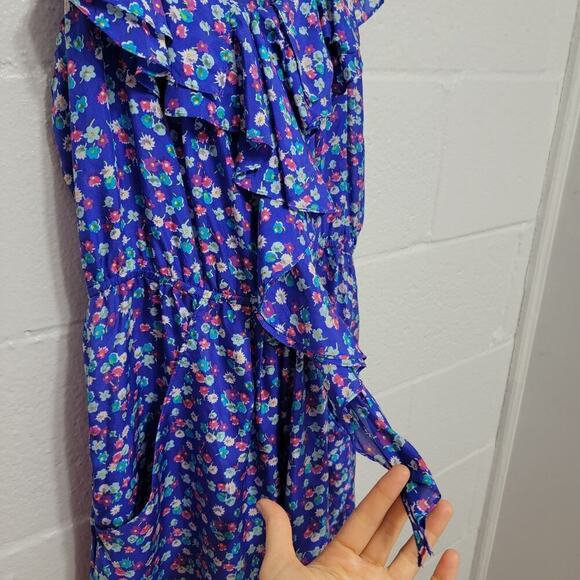 Rebecca Taylor Blue Floral Silk Dress - Picture 5 of 11